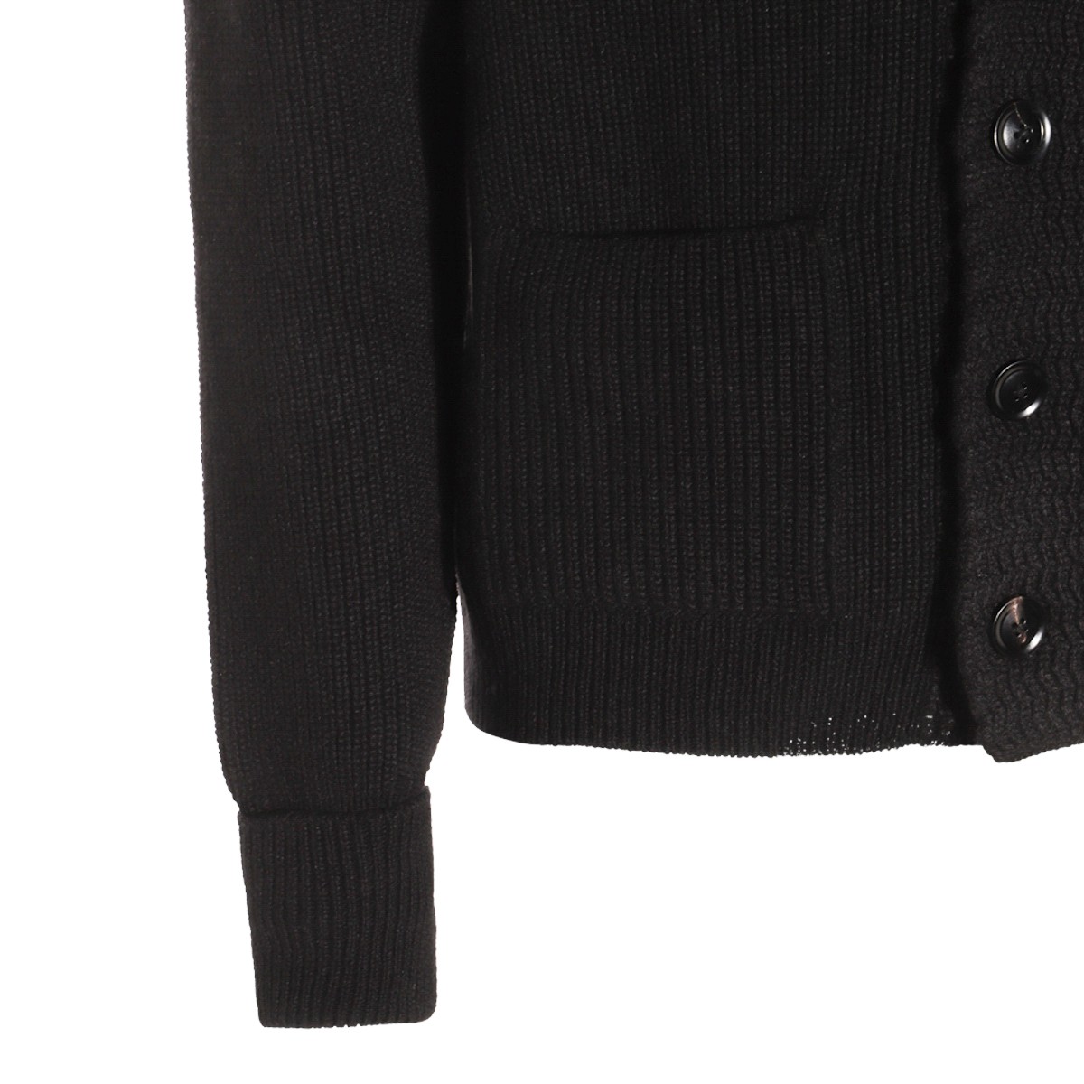 BLACK WOOL KNITWEAR