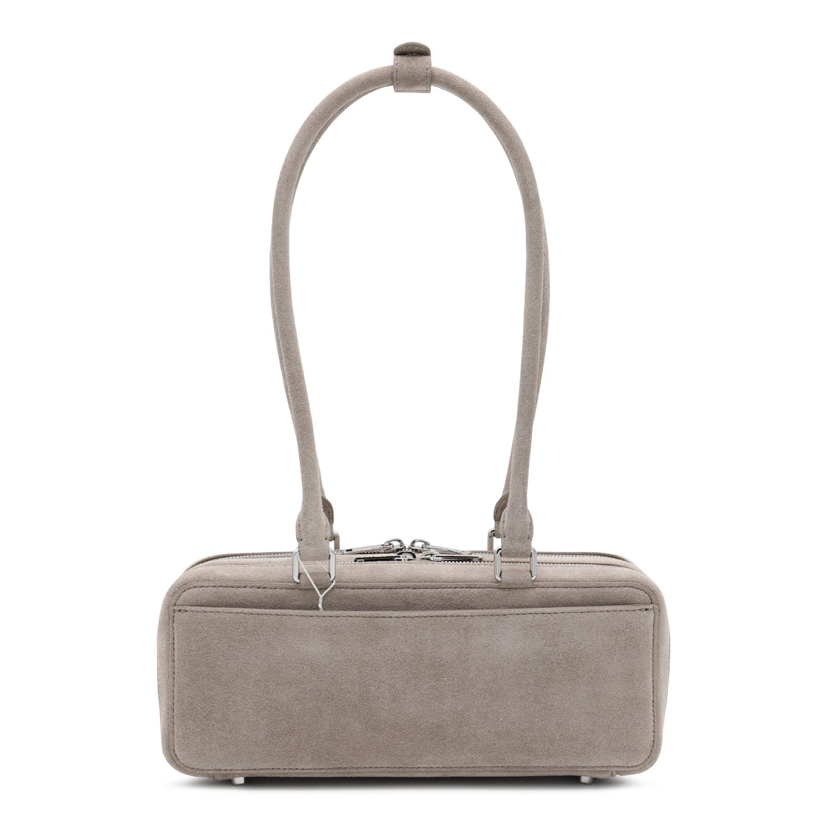 GREY SUEDE TOP HANDLE BAG GREY SUEDE TOP HANDLE BAG