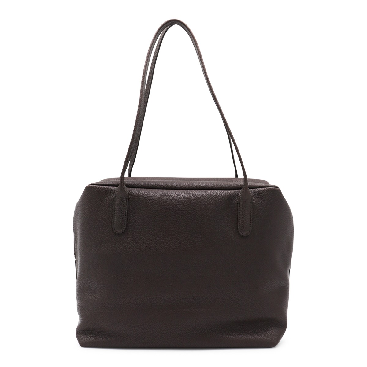 DARK BROWN LEATHER HENRI SHOULDER BAG