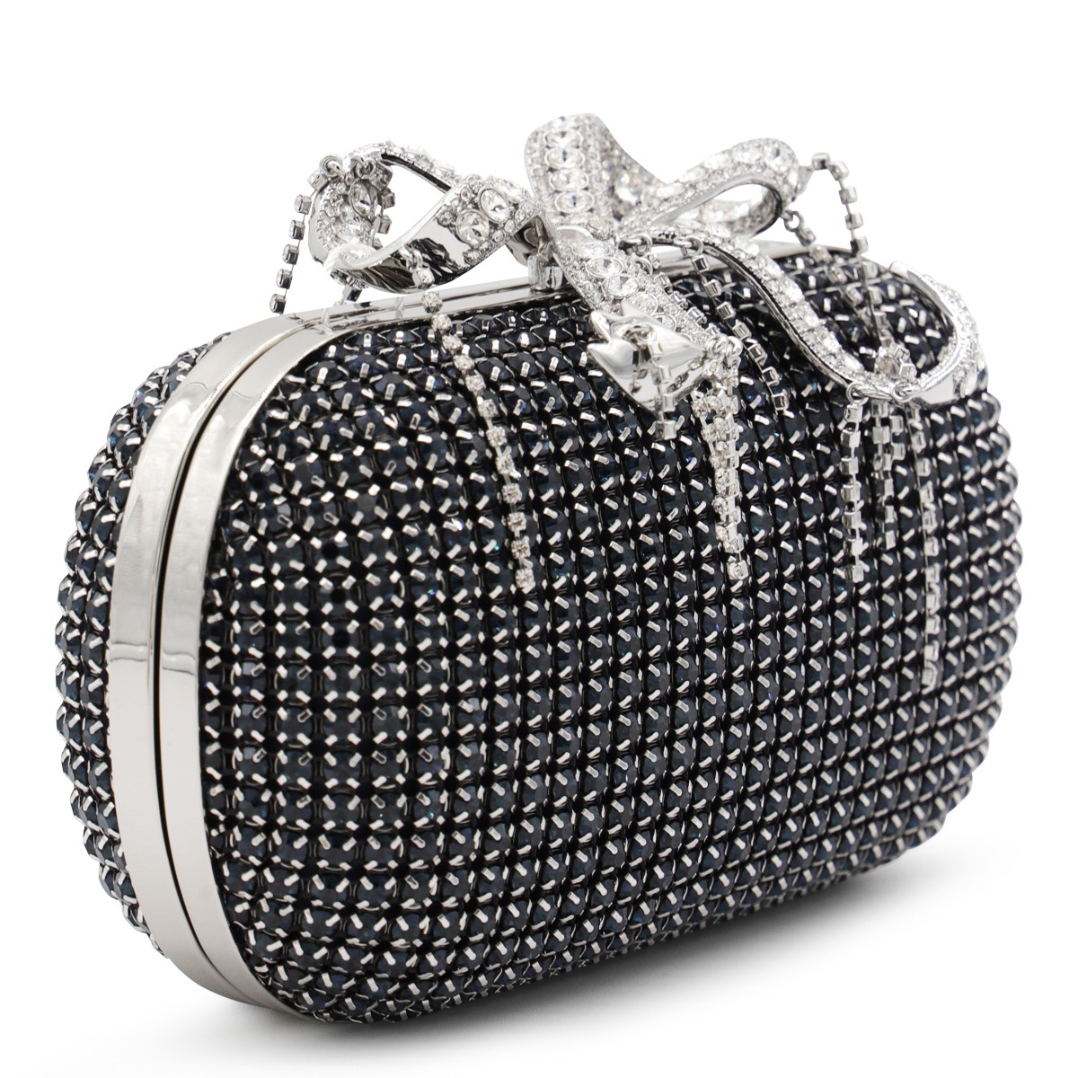NAVY CRYSTAL CLUTCH