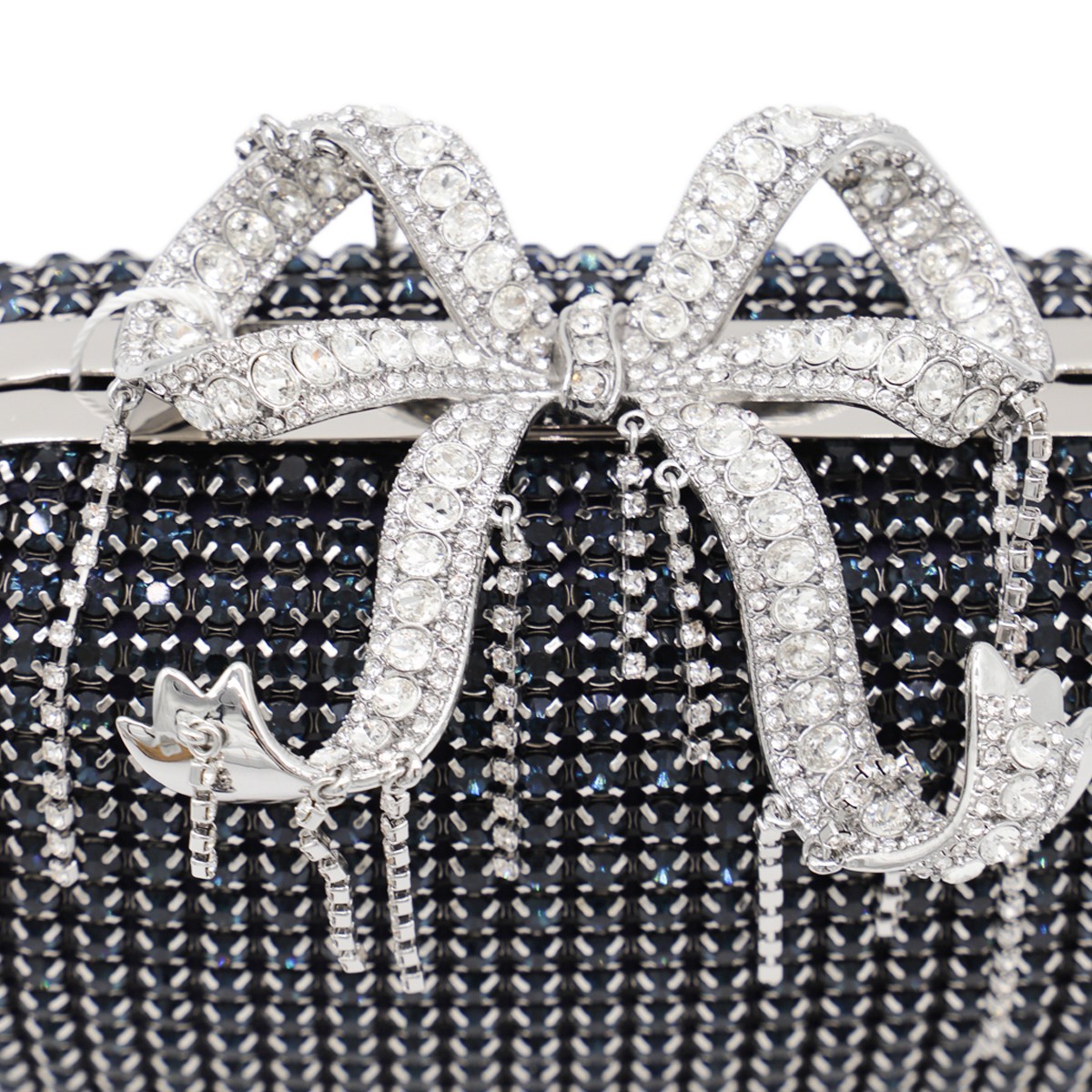 NAVY CRYSTAL CLUTCH