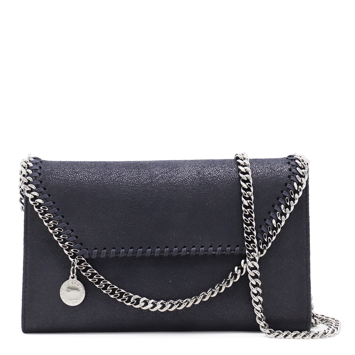BLUE FAUX LEATHER FALABELLA SHOULDER BAG