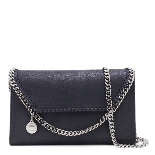 BLUE FAUX LEATHER FALABELLA SHOULDER BAG