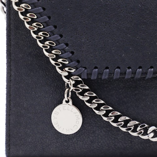 BLUE FAUX LEATHER FALABELLA SHOULDER BAG