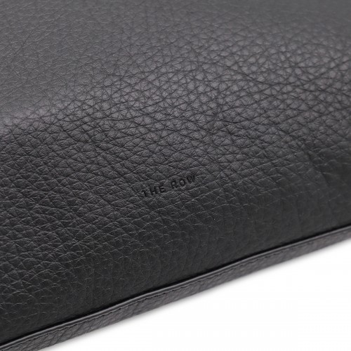 BLACK LEATHER NAN MESSANGER SHOULDER BAG