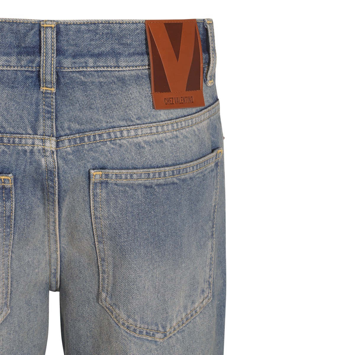 BLUE COTTON DENIM JEANS BLUE COTTON DENIM JEANS