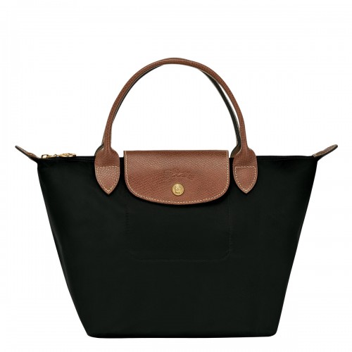 BLACK LEATHER LE PLIAGE ORIGINAL S TOTES