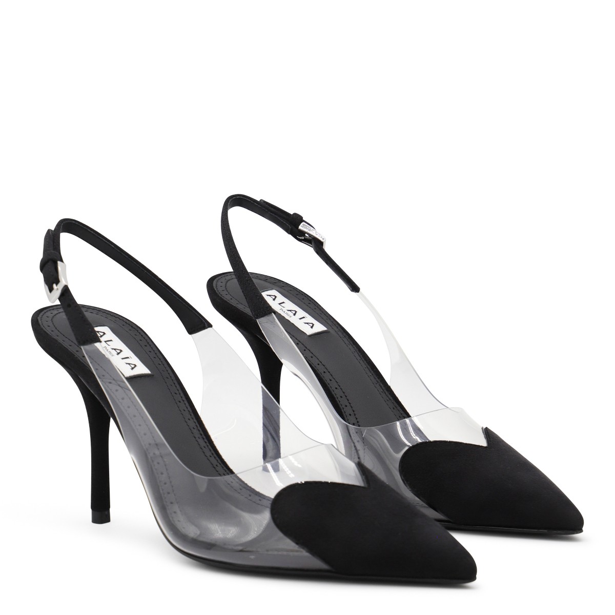 BLACK LEATHER LE COEUR PUMPS