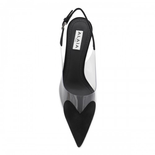 BLACK LEATHER LE COEUR PUMPS