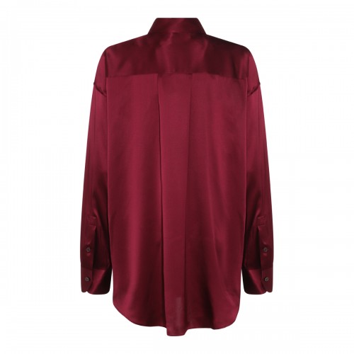 DARK RED SILK SHIRT