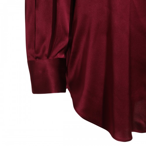 DARK RED SILK SHIRT