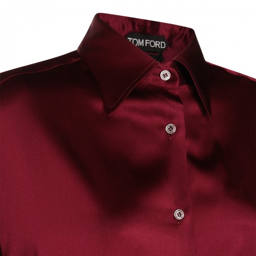 DARK RED SILK SHIRT