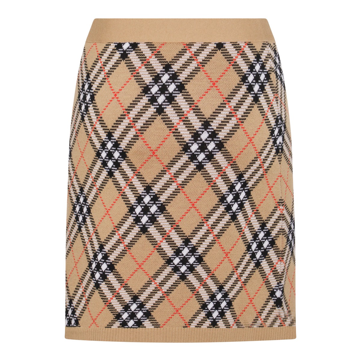 BEIGE WOOL SKIRT