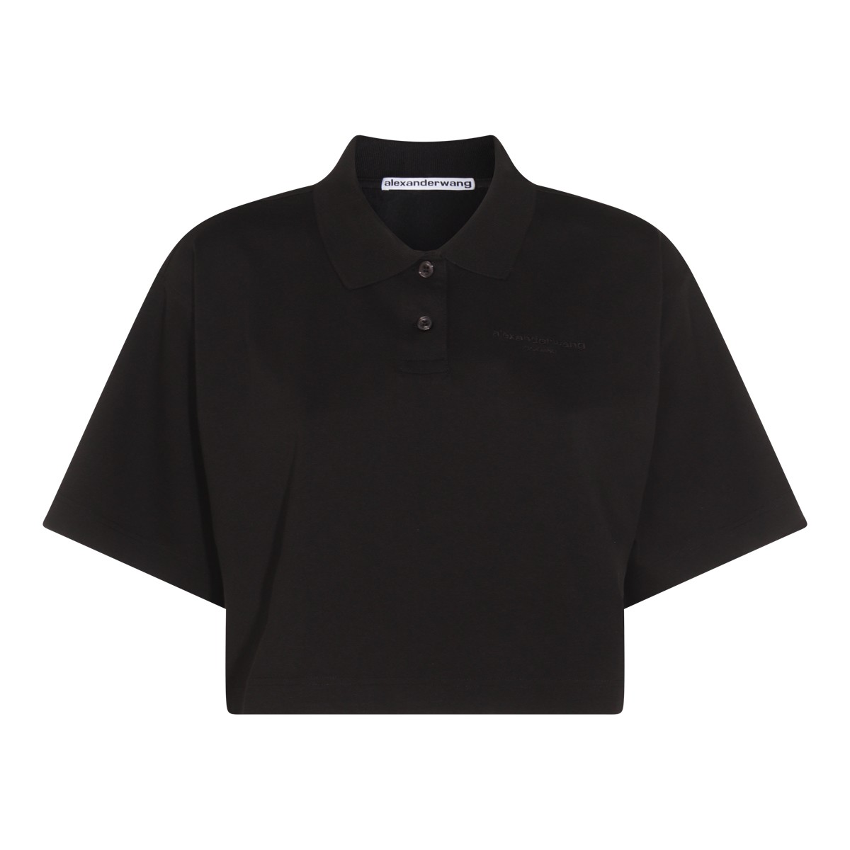 BLACK COTTON POLO SHIRT