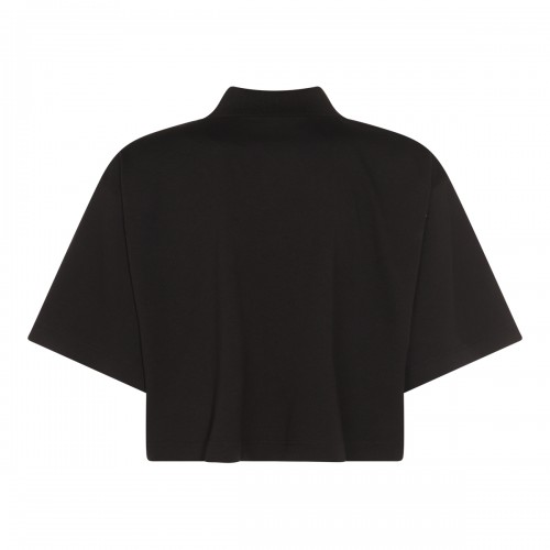 BLACK COTTON POLO SHIRT