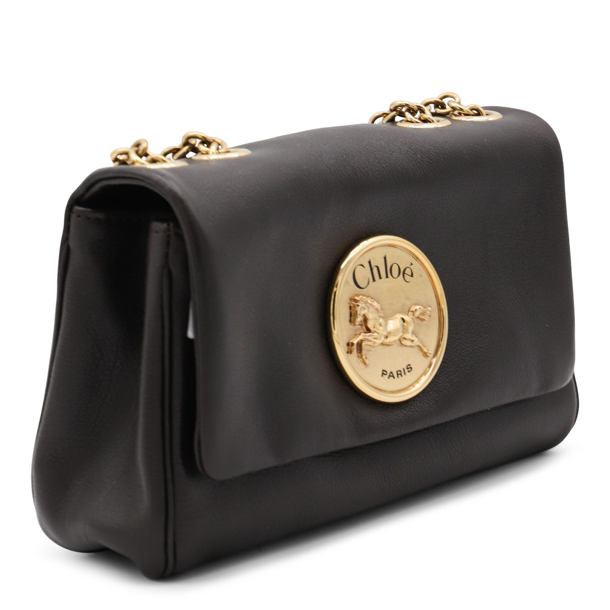 DARK BROWN LEATHER HERITAGE SHOULDER BAG DARK BROWN LEATHER HERITAGE SHOULDER BAG