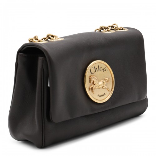 DARK BROWN LEATHER HERITAGE SHOULDER BAG