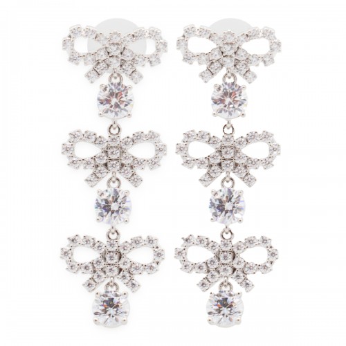 SILVER CRYSTAL EARRINGS