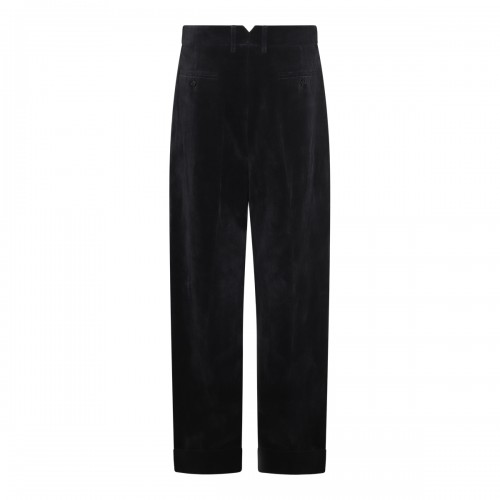 DARK NAVY VELVET PANTS 2