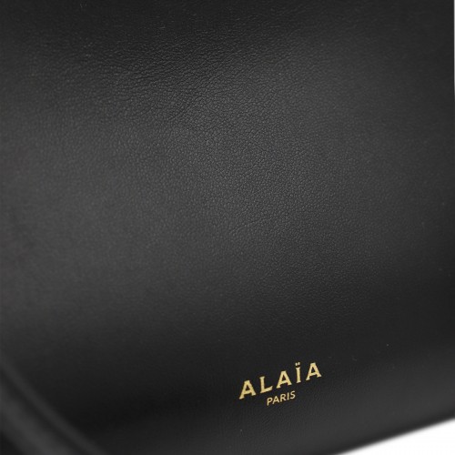 BLACK LEATHER SMALL SQUARE CROSSBODY BAG