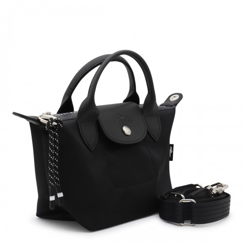 BLACK LEATHER LE PLIAGE XTRA XS TOTES