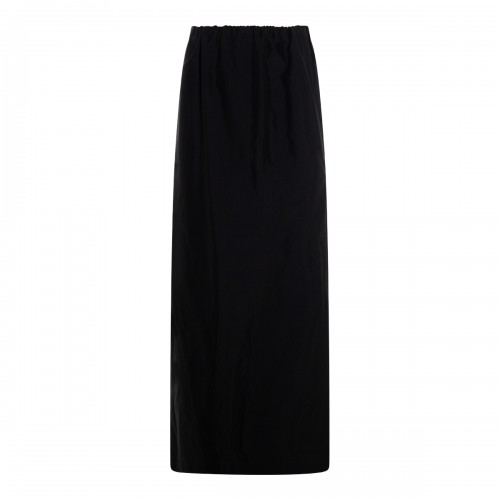BLACK COTTON BLEND SAUL SKIRT