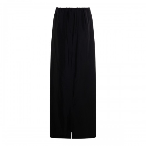 BLACK COTTON BLEND SAUL SKIRT