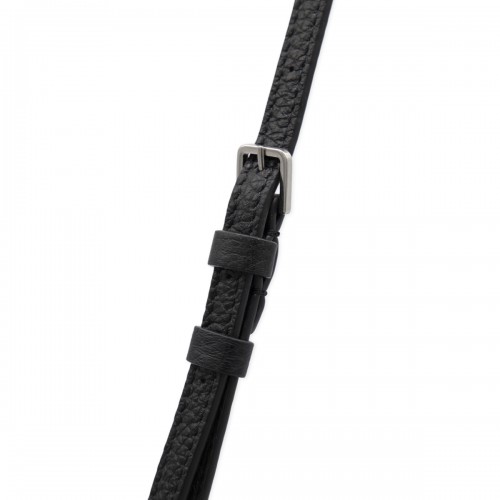 BLACK LEATHER NAN SHOULDER BAG