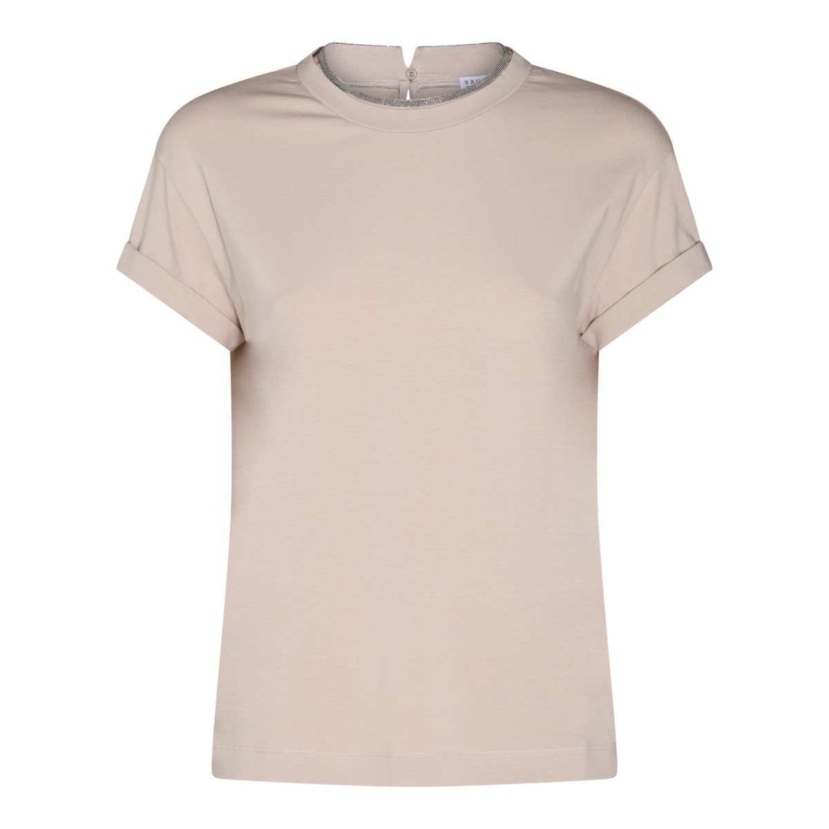 BEIGE COTTON T-SHIRT