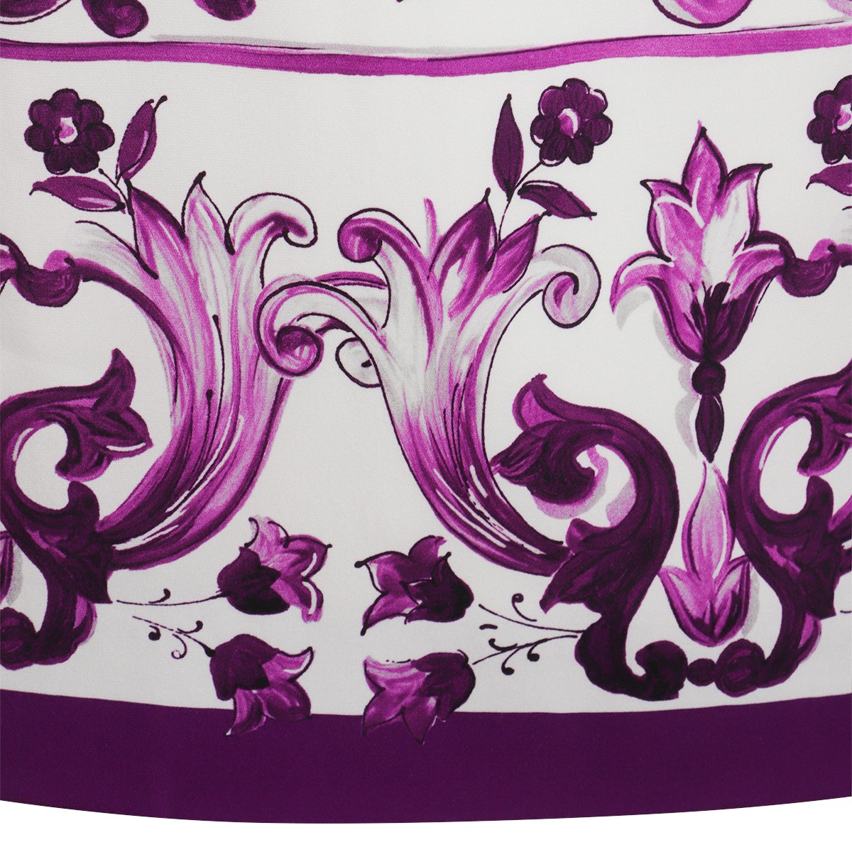 WHITE AND PURPLE SILK DRESS