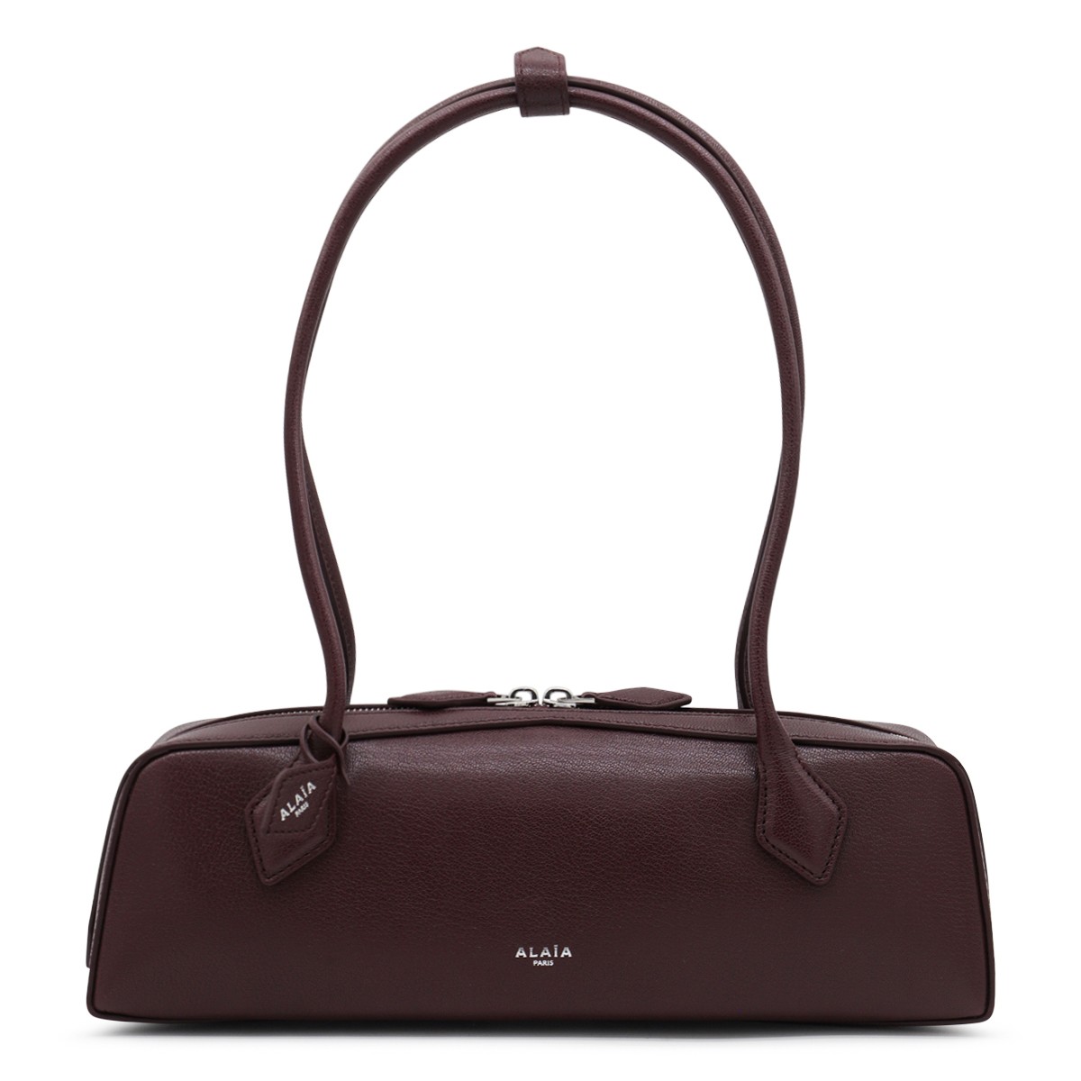 DARK RED LEATHER TECKEL MEDIUM SHOULDER BAG