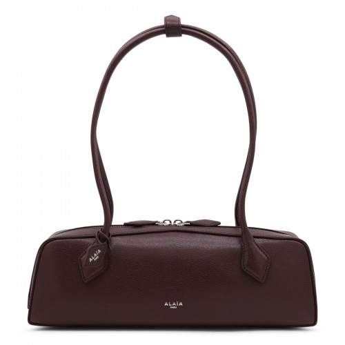 DARK RED LEATHER TECKEL MEDIUM SHOULDER BAG