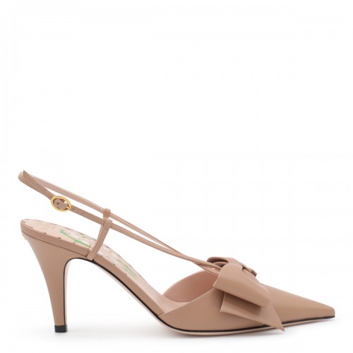 LIGHT PINK LEATHER PUMPS