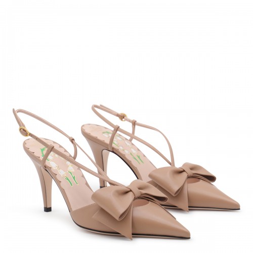 LIGHT PINK LEATHER PUMPS