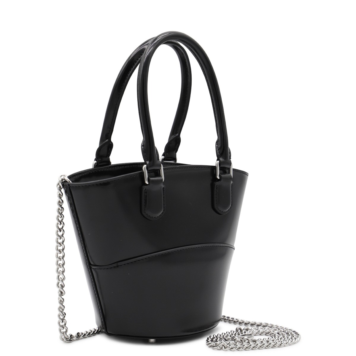 BLACK LEATHER TOP HANDLE BAG BLACK LEATHER TOP HANDLE BAG