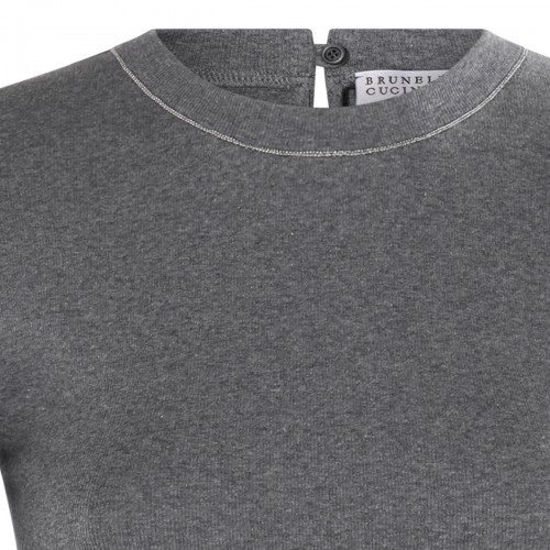 RUTHENIUM GREY COTTON STRETCH T-SHIRT