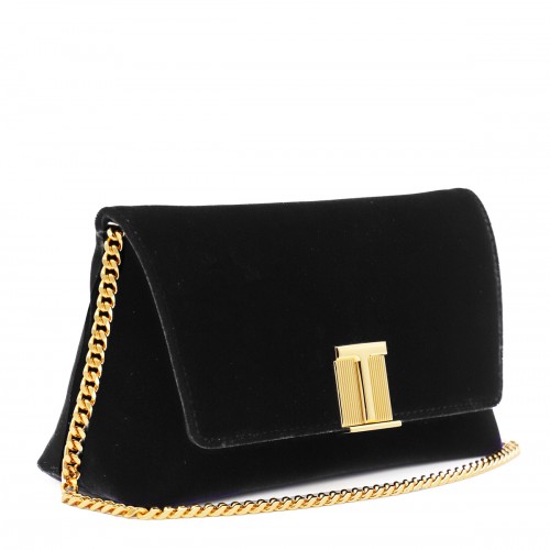 BLACK VELVET SHOULDER BAG