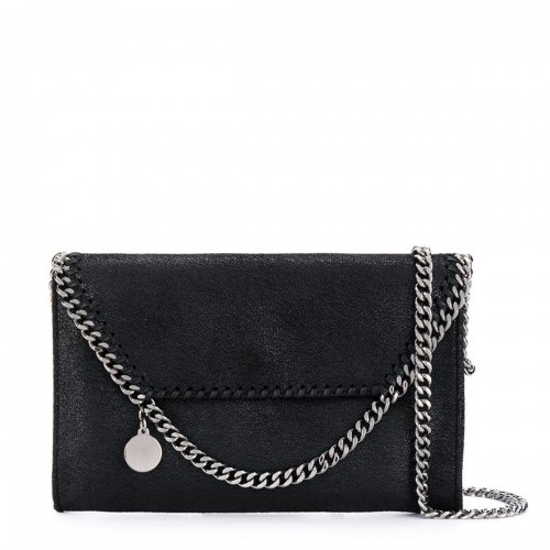 BLACK FALABELLA MINI SHOULDER BAG