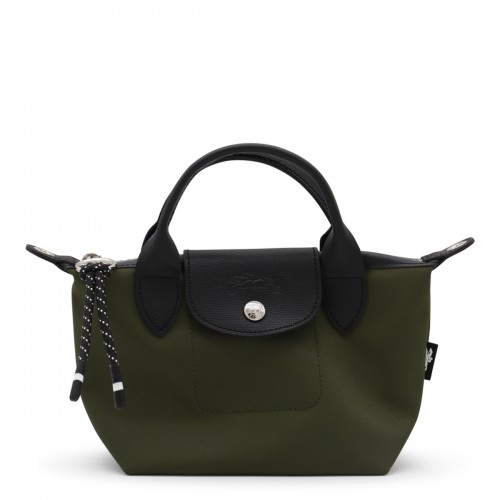 GREEN LEATHER LE PLIAGE XTRA XS TOTES