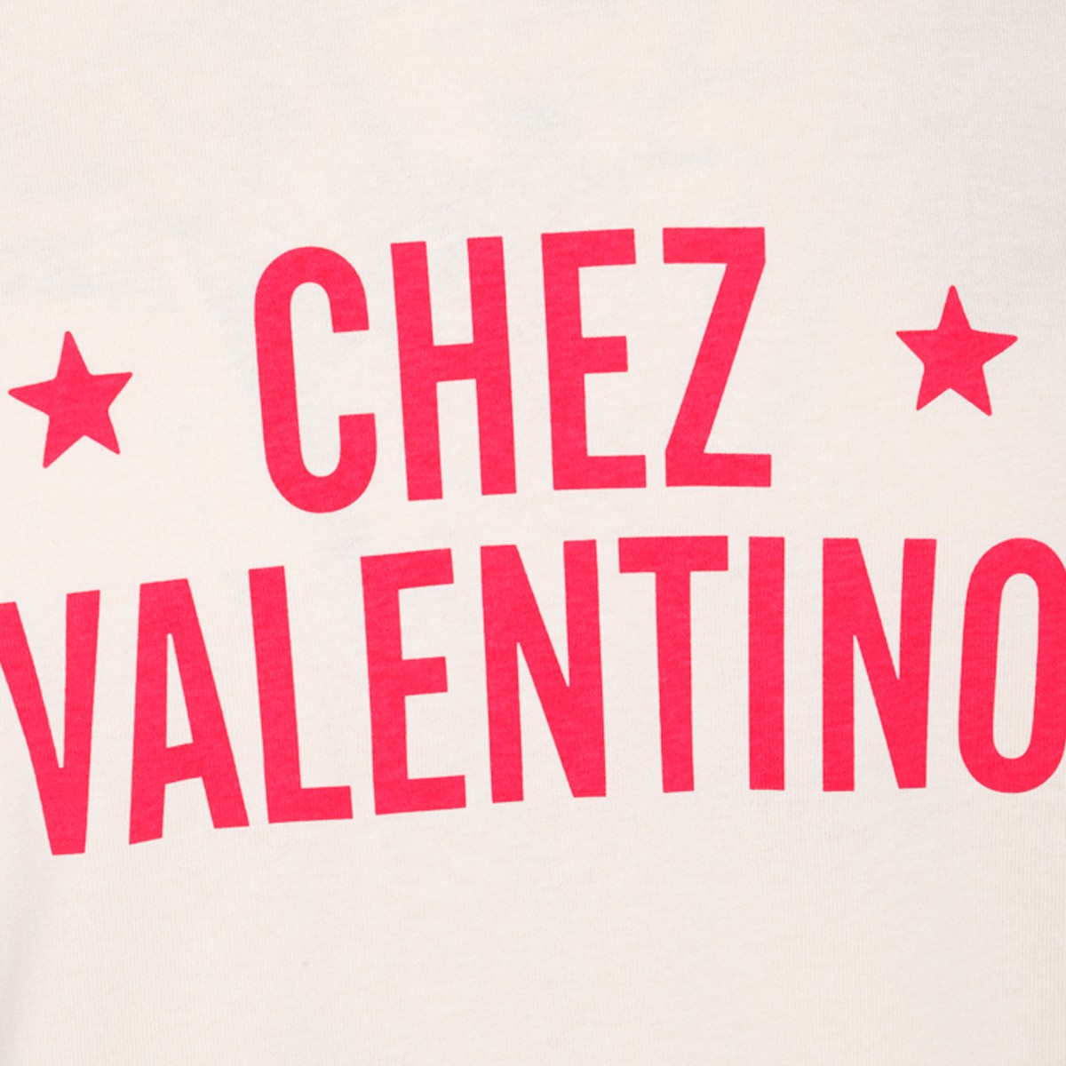 WHITE AND RED COTTON T-SHIRT