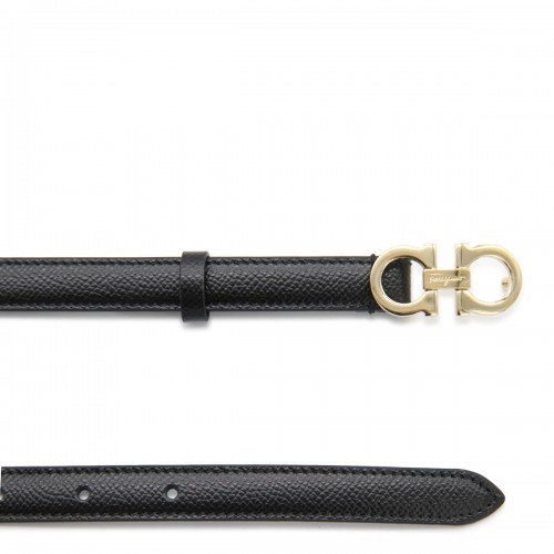 BLACK LEATHER GANCINI BELT 2