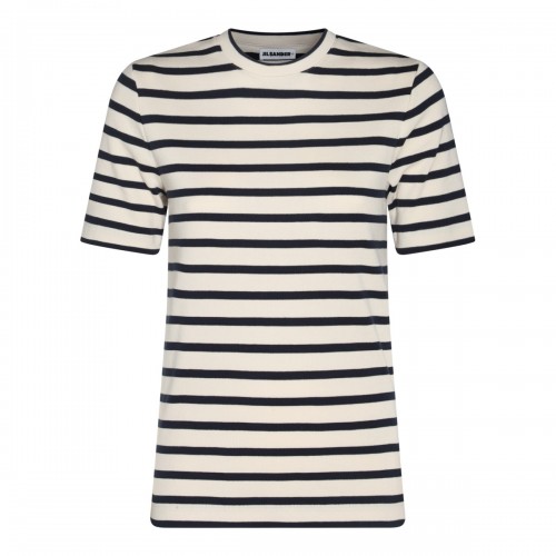 BLACK AND WHITE COTTON T-SHIRT