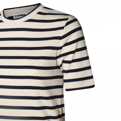 BLACK AND WHITE COTTON T-SHIRT