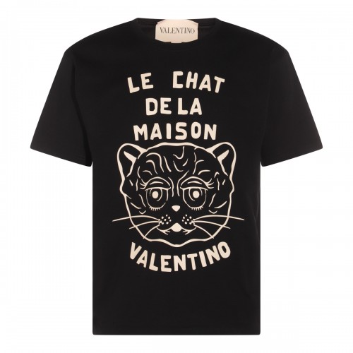 BLACK COTTON T-SHIRT