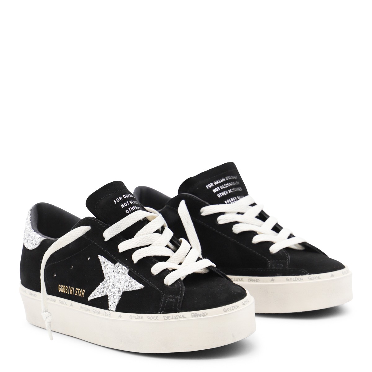 BLACK AND SILVER LEATHER HI STAR...