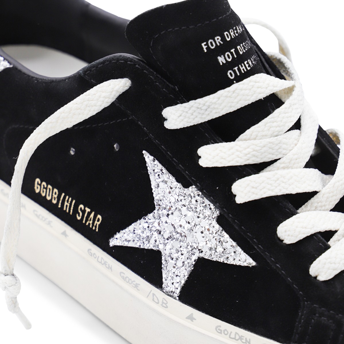 BLACK AND SILVER LEATHER HI STAR...