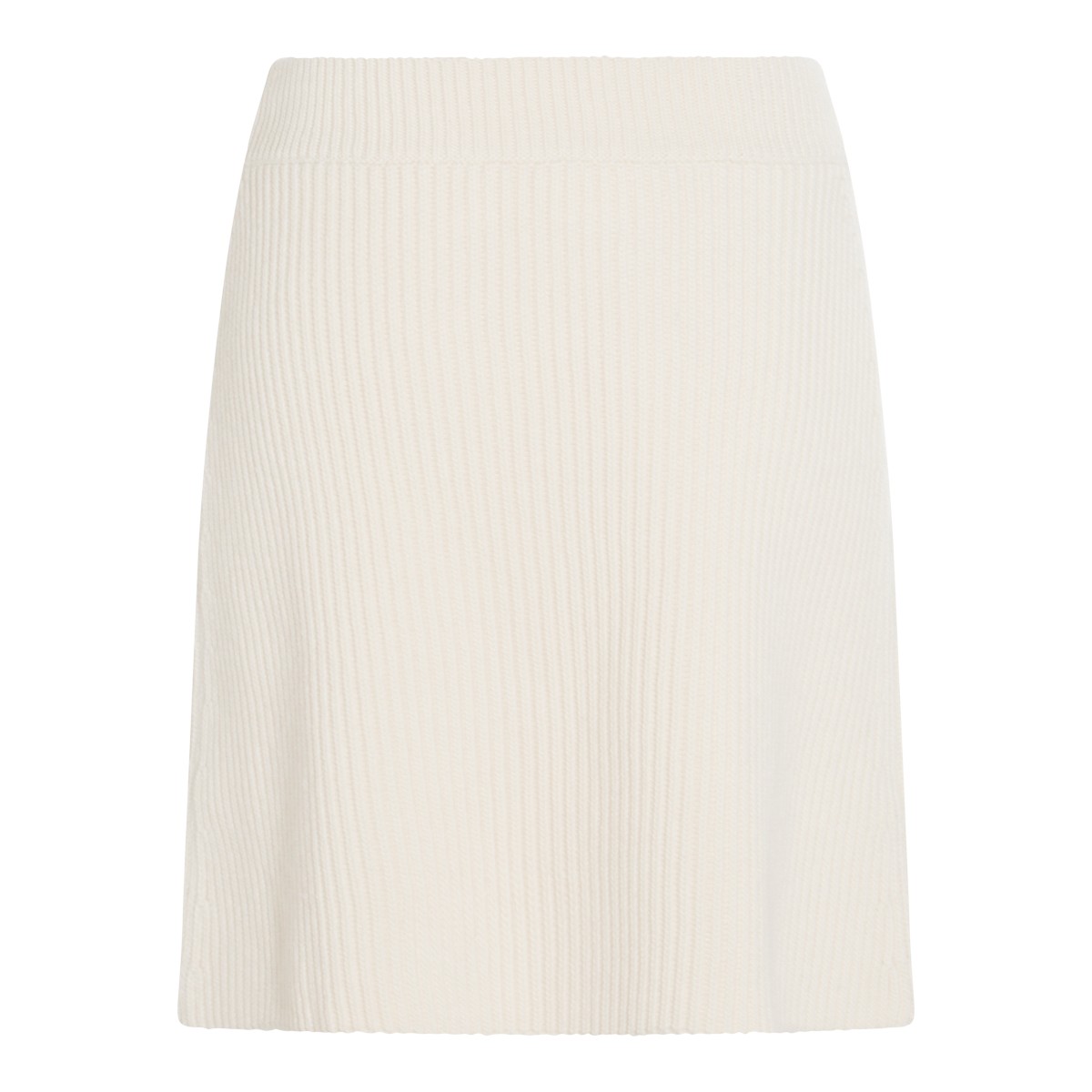 WHITE WOOL SKIRT