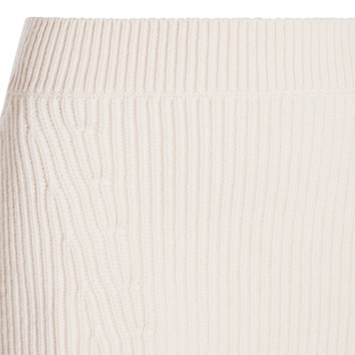 WHITE WOOL SKIRT