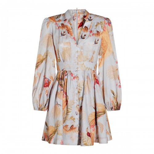 MULTICOLOR LINEN DRESS