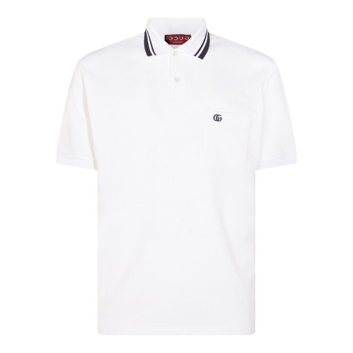 WHITE COTTON POLO SHIRT